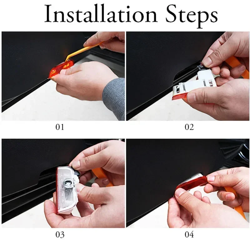 2X LED 자동차 문짝 램프, 고스트 섀도우 로고 프로젝터, 스코다 슈퍼브 2 룸스터 페비아 옥타비아 자동차 액세서리