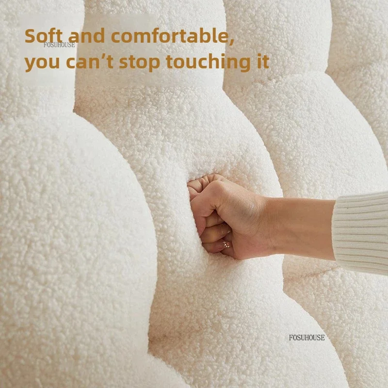 Modern Snowball Headboard for Bedroom Washable Fluffy Design Headboards Multifunctional Headboards for Apartments