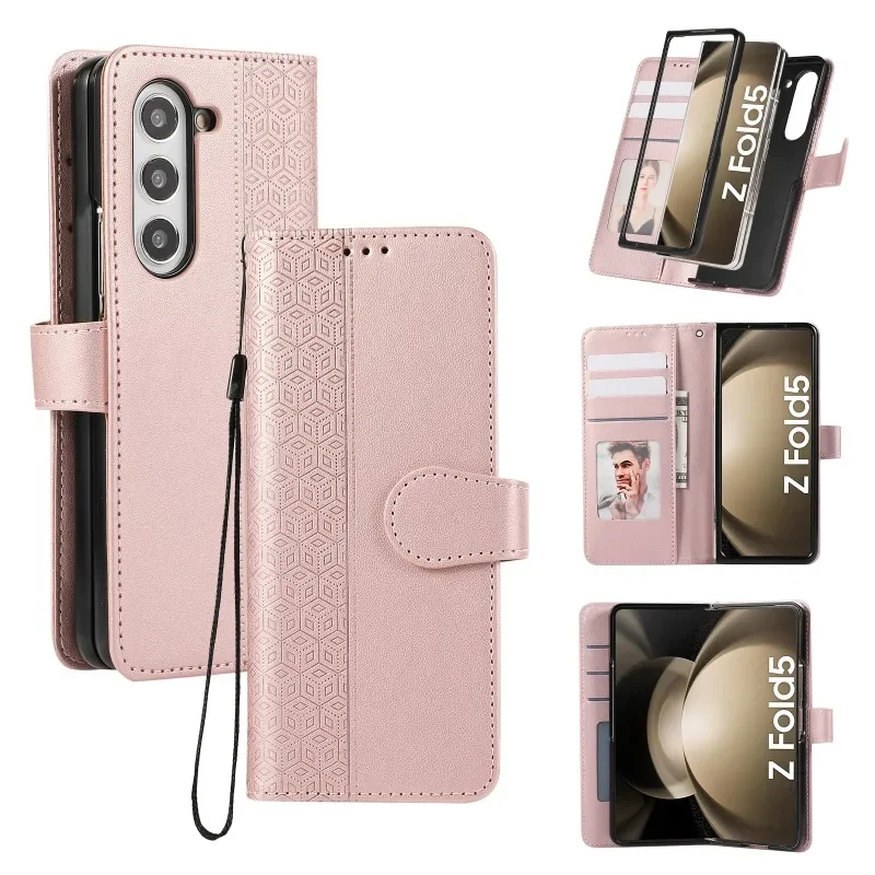 Leather Flip Wallet Phone Case with Card Holder - Protective Cover