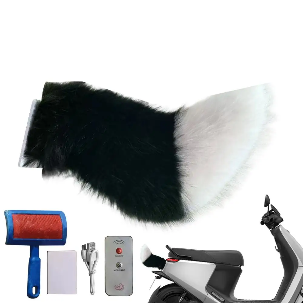 Motorcycle Plush Tail Remote Control Prank Ornament Scooter
