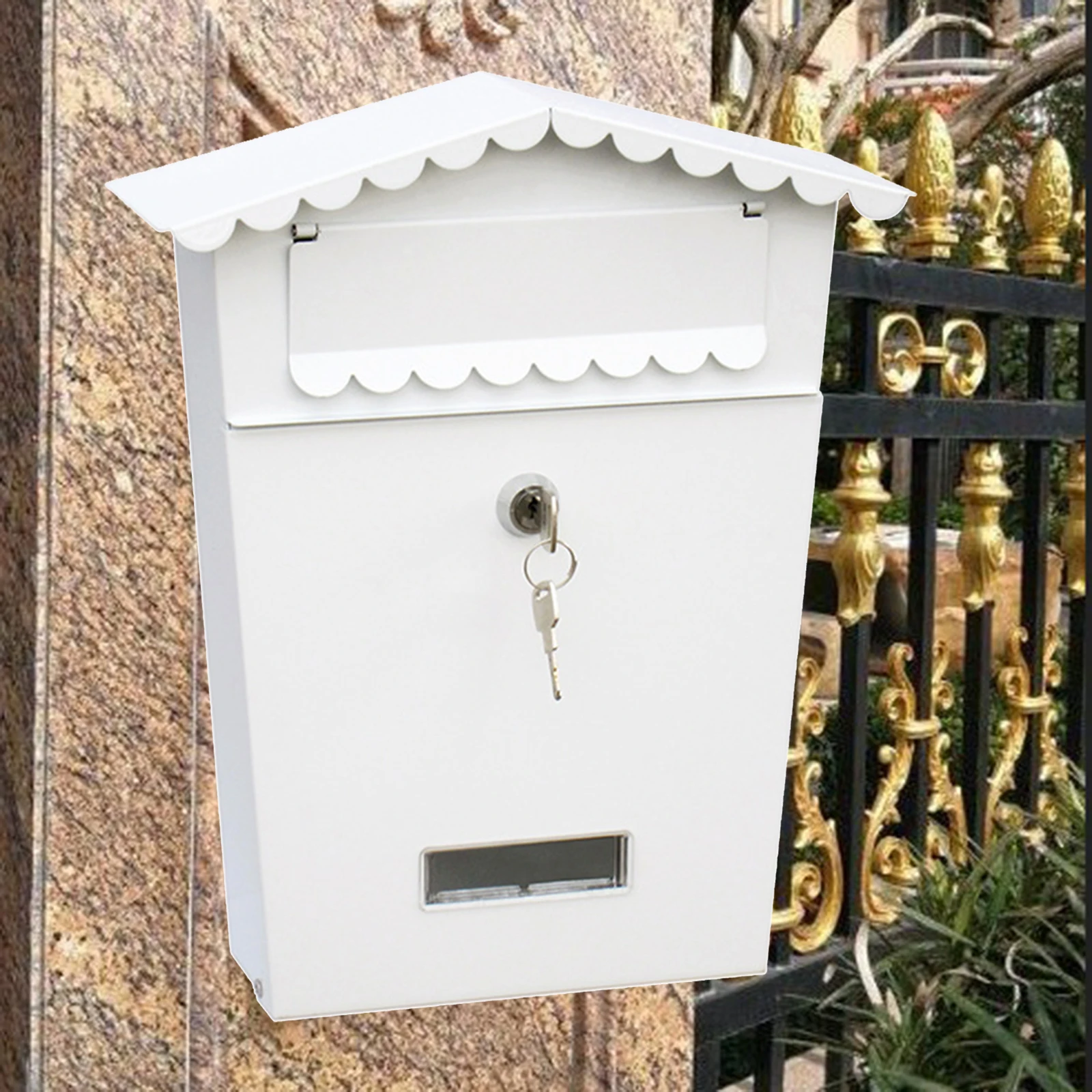 Metalen Key Lock Mail Dozen Outdoor Locking Wall Mount Mailbox Security Key Drop Box Collection Dozen 25x8x30cm