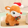 20cm Cute Christmas Series Dolls Christmas Tree Old Man Christmas Tree Deer Toy Snowman Deer Toy Boy Girl Christmas Gift 2