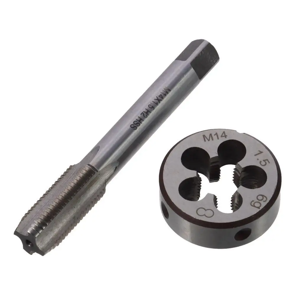 고품질 M16 x 1.5mm 미터법 탭 및 다이 세트 나사 탭 탭 & 다이 키트 기계 (너트 나사 볼트 나사 수리용)