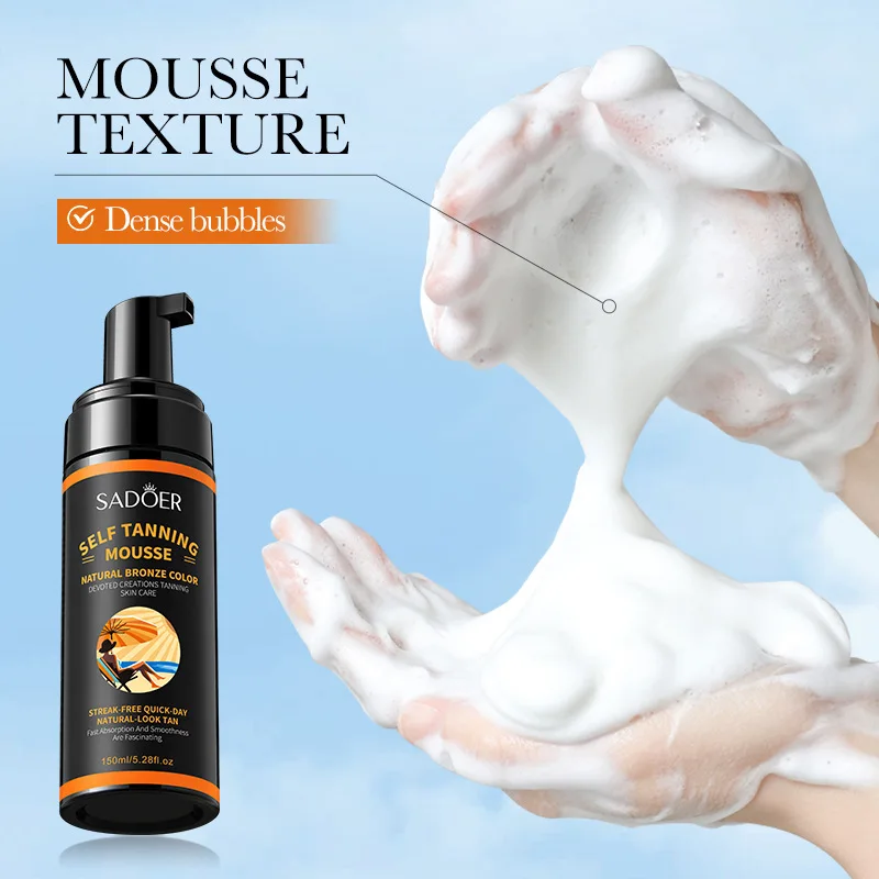 Tanning Cream Fake Tan Sunless Brown Body Boosting Bronzing Skin Shine Protect Sunbathing Moisturiser Natural Self Tanner Mousse