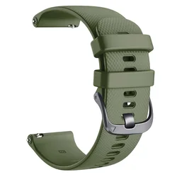 20mm Silicone Sports Smart Watch Band Strap Bracelet for Garmin Venu SQ (Army Green)