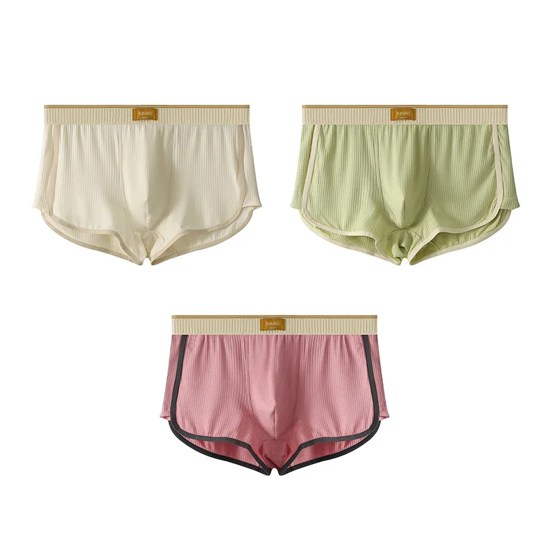 EXILIENS Modal 3pcs Striped Boxer Men Underwear Breathable Mens Boxers Cuecas Masculinas BoxerShorts Man Panties Size M3XL D6380