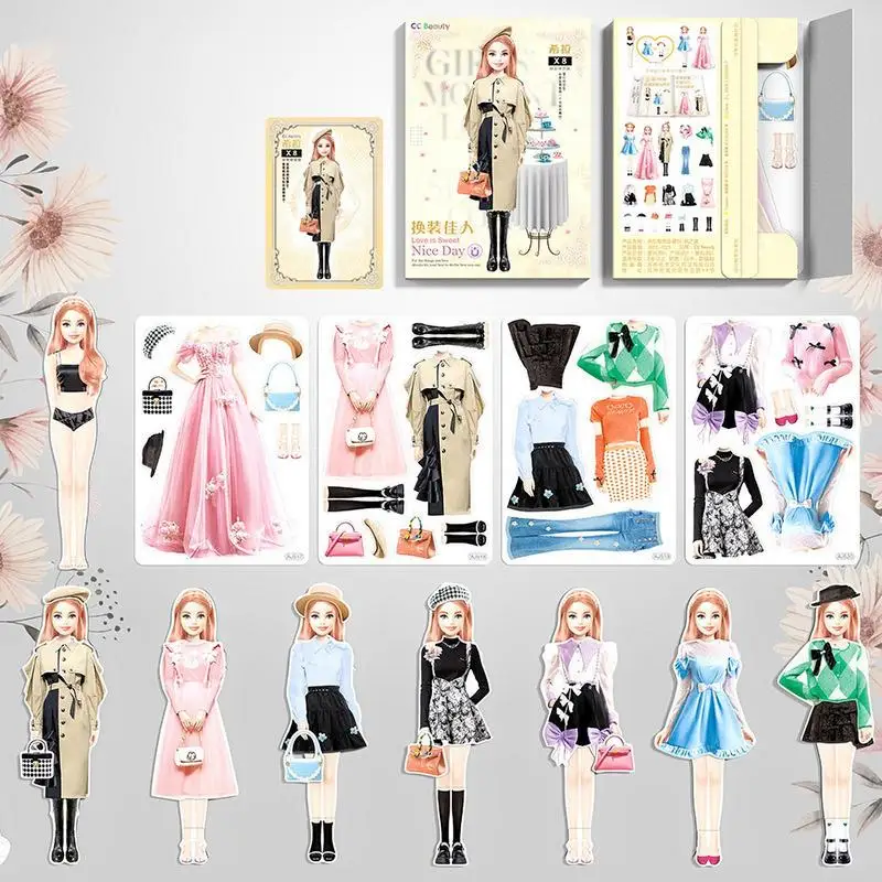 Magnet Dress Up Games Relaxing And Fun Clothing Matching Game Portable Princess Dress Up Paper Doll Easy To Grip Gift new