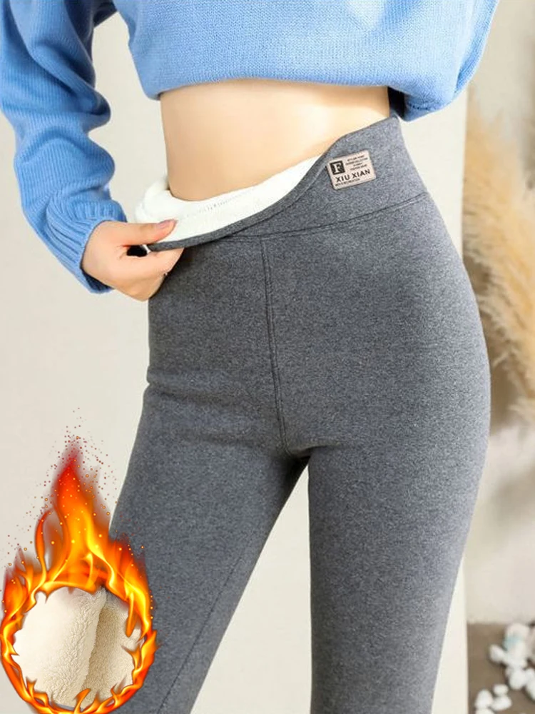Gray Extra Thick Warm Tights Women 800g 2024 Winter Cotton Leggings for  Women Soft Thicken Thermal Pants Women's Stretch Jegging
