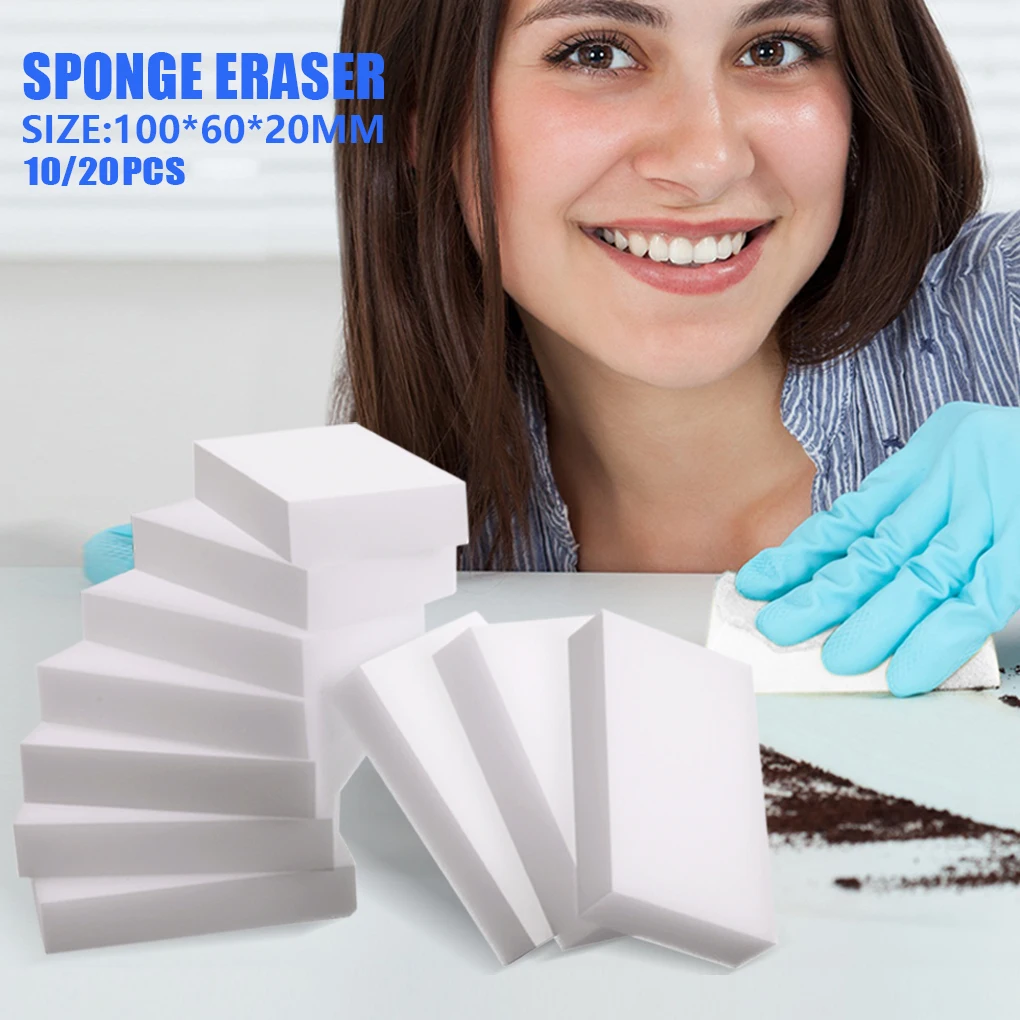 

10/20/50/100pcs Melamine Sponge Magic Sponge Cleaner Eraser Melamine Sponge Cleaning for Kitchen Bathroom Supplies Cleaning Tool