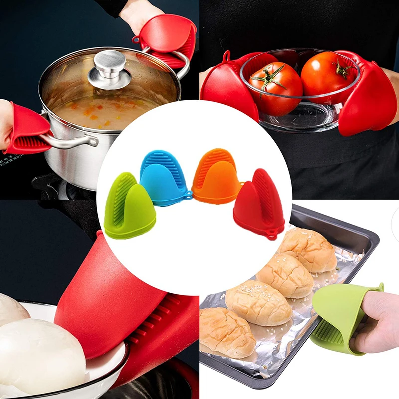 2PCS Silicone silicone oven mitts silicone oven gloves Oven Mitts Heat Resistant Potholders for Kitchen Cooking & Baking Pinch Grips Finger Protector for Pot Air Fryer