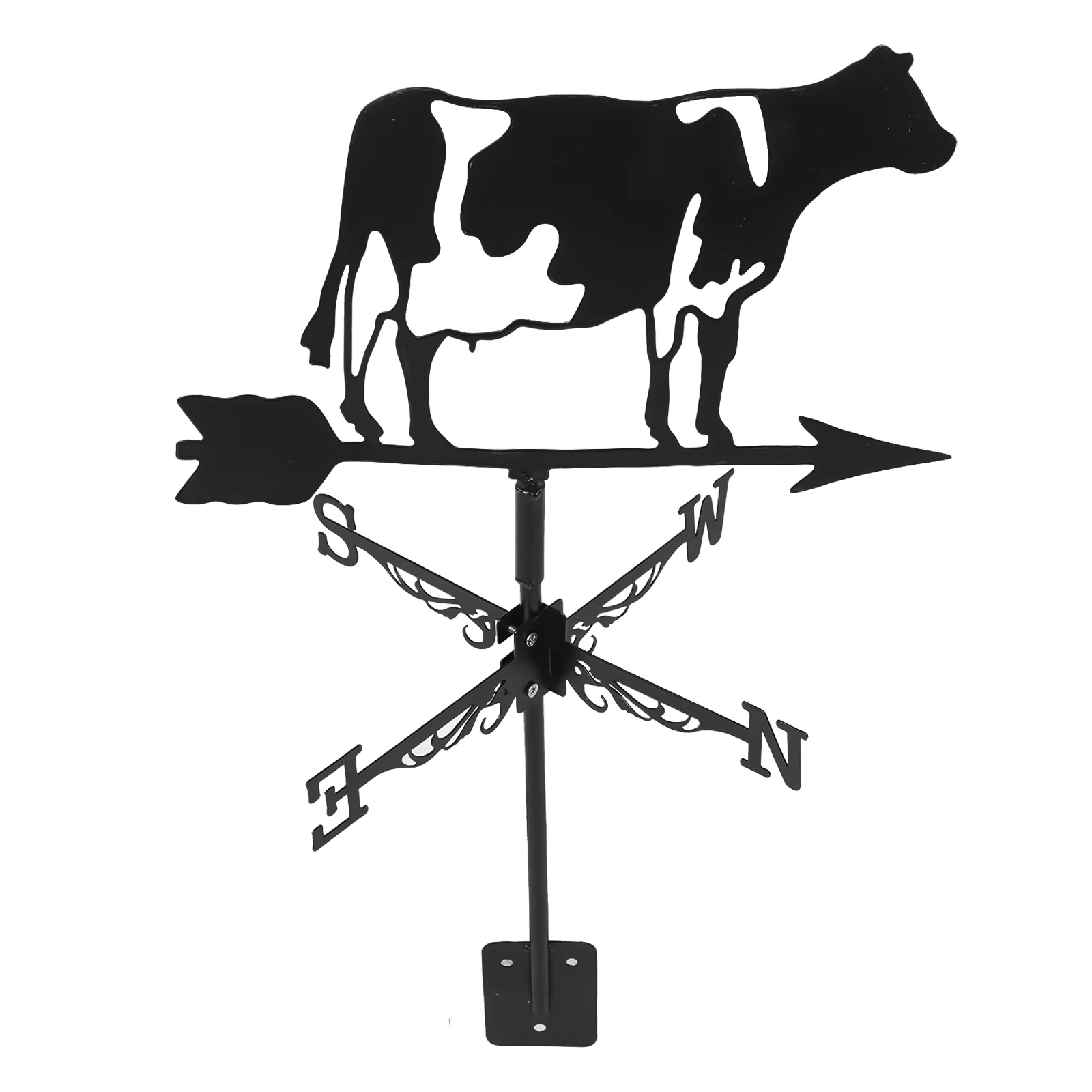 

1 Set of Wind Vane Cow Weathervane Ornament Retro Metal Weather Vane Wind Measuring Tool for Yard