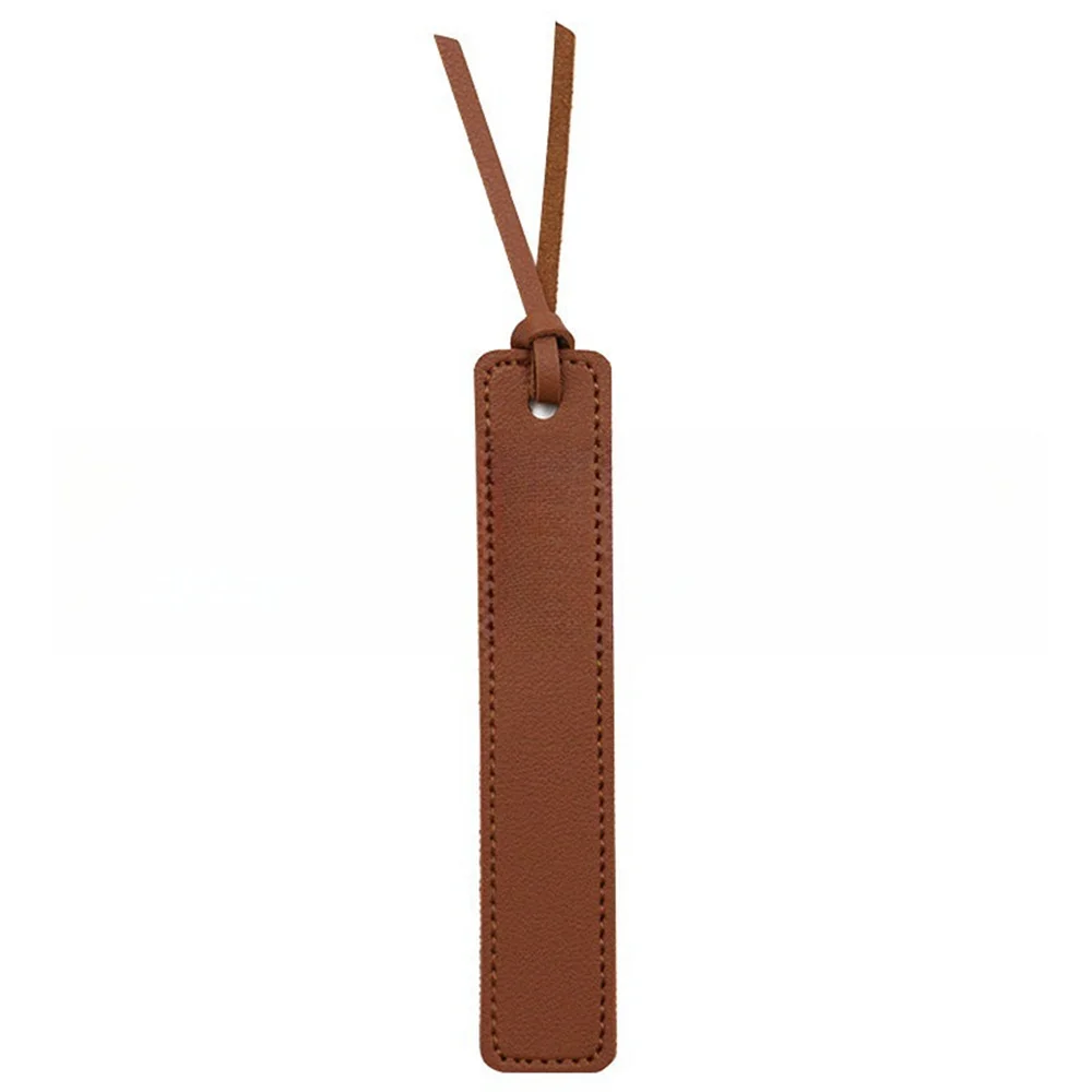 Fashion Solid Color Leather Book Mark Tag Read Marks Reader Pager Bookmark Holder Office Stationery Supply Teacher Gift