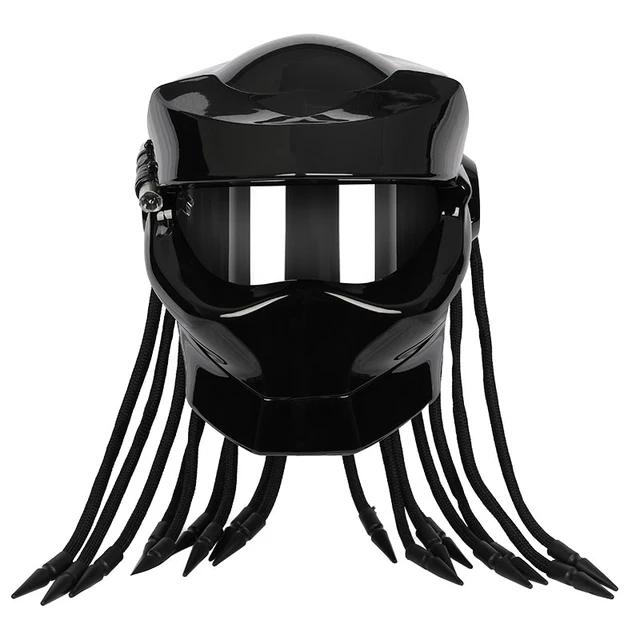 Casque de moto Predator Predator Braid Hair, Casque de motocross intégral à  visage