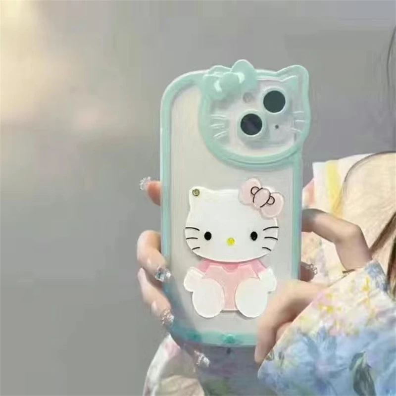 thumbnail image 1 of Sanrio-funda transparente de Hello Kitty para iPhone, carcasa a prueba de golpes con dibujos animados para modelos 14, 13, 11, 12 Pro Max, X, XS, XR, 7, 8 Plus, Y2K, 1 of 5
