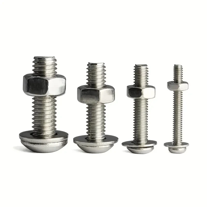 1080 hexagon nut and bolt kit, 304 stainless steel cross recessed pan head screws, M2/M3/M4/M5 metric screw