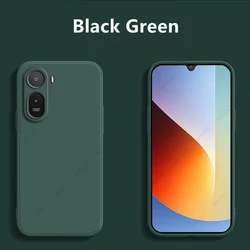 Premium Liquid Silicone Phone Case - Original Back Cover and Protector for Redmi A7 Pro4GGlobal (Black green)