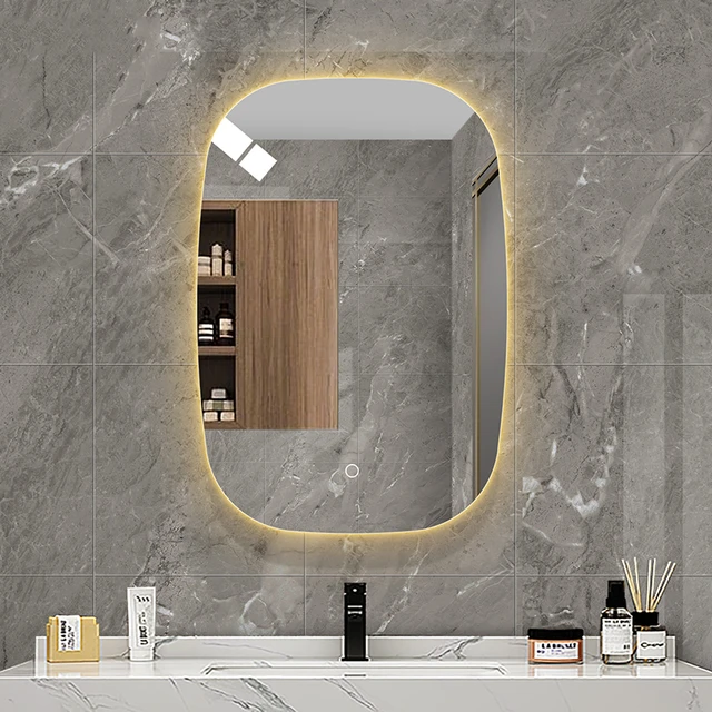 Eve Frameless Irregular Wall Mirror with Backlit LED (3 Sizes)