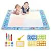 100x80CM Magic Water Drawing Mat with Reusable Magic Pens, Drawing Board Toy for Kids, Doodle Montessori Painting 39X31 Inches 1