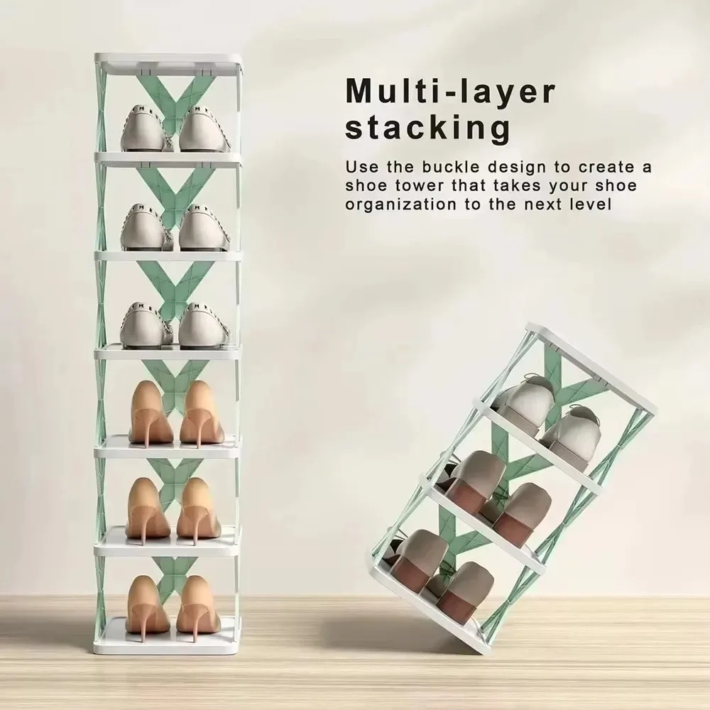 Stackable Shoe Rack High-capacity MultiLayer Detachable Shoes Shelf Multi-Functional Simplicity Household Dormitory Storage Rack