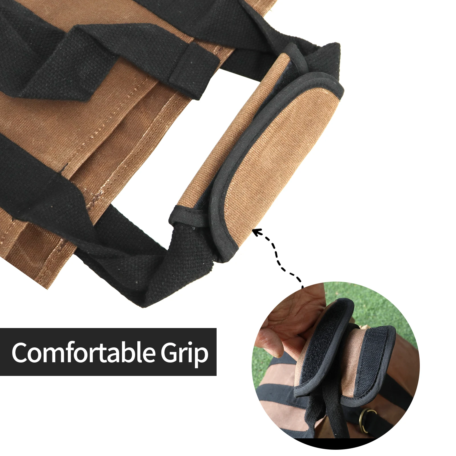 Large Capacity Firewood Storage Bag Waterproof Scratch-resistant Wood Log Carrier Outdoor Camping Firewood Holder Wood Carry Bag