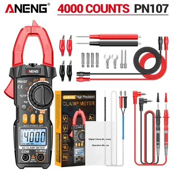 ANENG PN107/PN108 디지털 클램프 미터 AC/DC 전압 트루 RMS 멀티미터 600A 전류 테스터 NCV