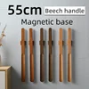 55CM New Household Solid Wood Magnetic Shoehorn Long Handle Shoe Lift Shoe Wearer Lazy Wearing Shoes Light Luxury Shoehorn 1
