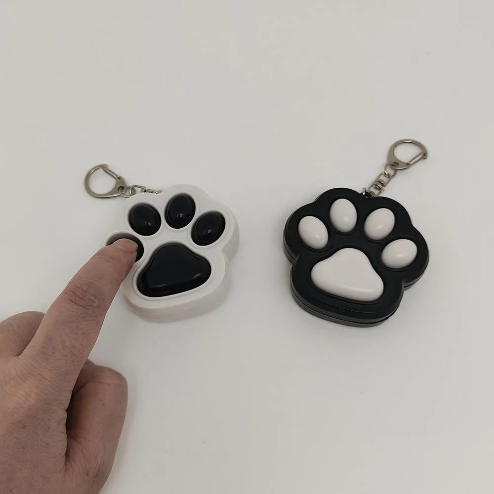Fidget Toy Cartoon Kawaii Cat Claw Button Decompression Key Ring Pendant Couple Car Bag