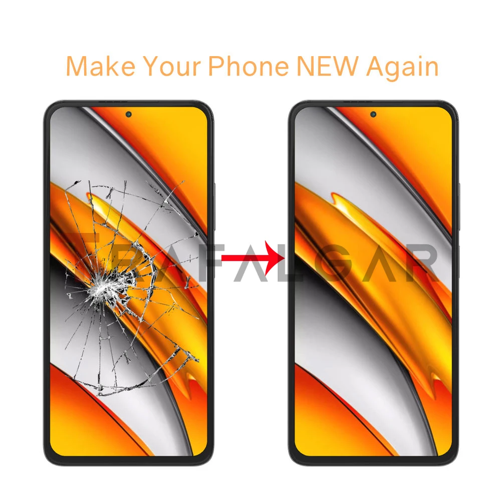 Front Screen Glass For Xiaomi POCO F3 Outer Glass Lens + OCA Optically Clear Adhesive Replacement M2012K11AG