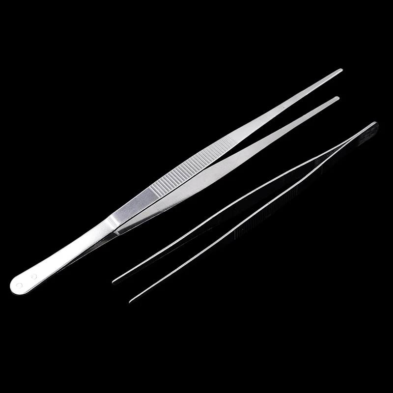 1PCS Livestock Animal Veterinary Tweezers Stainless Steel Surgical Forceps Tweezers kit Heat Resistant Straight Tweezers 6