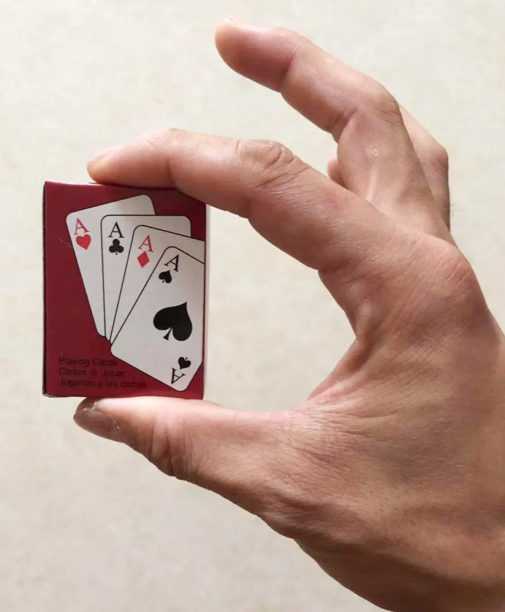1 piece Mini Poker Cards Playing Game Creative Child Gift Outdoor Climbing Travel Accessories 5.3*3.8cm playing cards,poker set