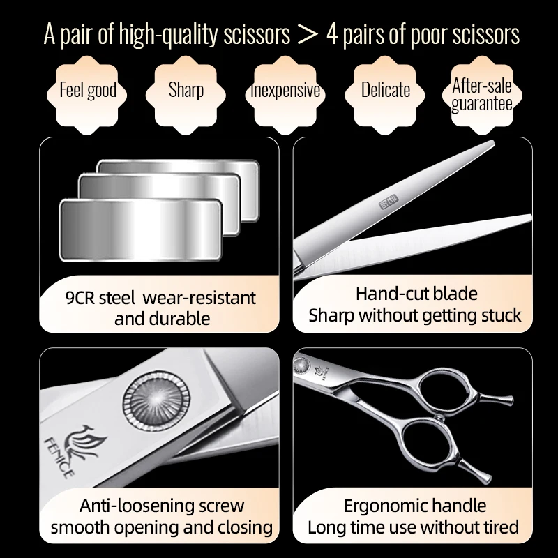 フェニーチェ 6//6.5/7/7.5 インチプロフェッショナルペット犬