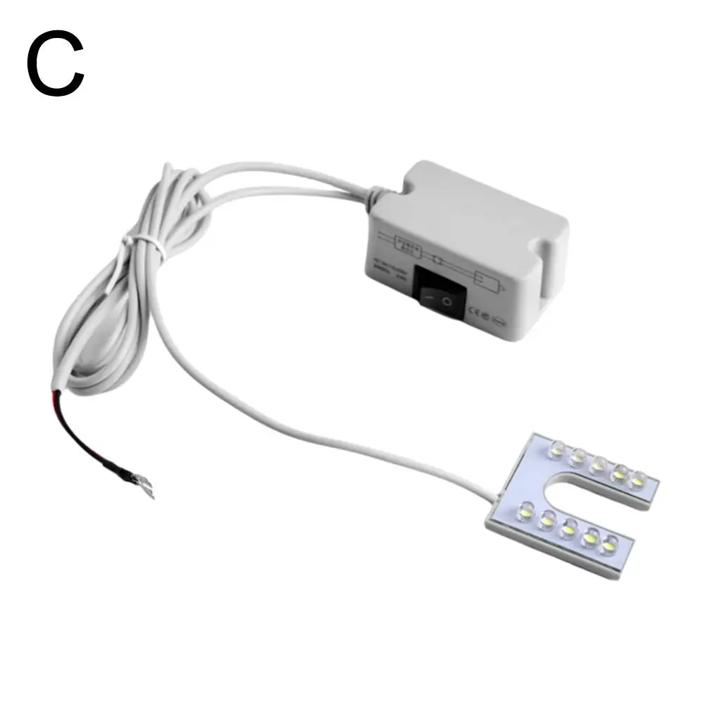 Sewing Machine Light EU/US Plug 10/6LED/COB U-Shape Flexible Industrial Lamp Magnetic Base Working Lights Workbench