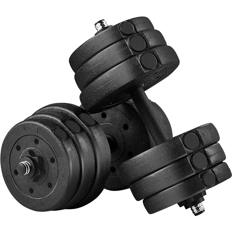 

Yaheetech Adjustable Dumbbells Weight Set Dumbbell Weights Exercise & Fitness Equipment w/ 4 Spinlock Collars