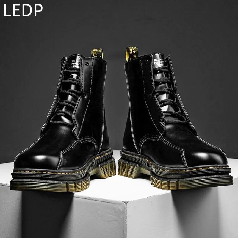 

Ботинки мужские Нескользящие на толстой подошве, удобные уличные дышащие Сапоги для ревеня, с круглым носком, модные Универсальные, большие размеры