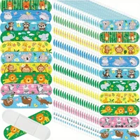 50pcs/set Cartoon Animal Band Aid Waterproof Kawaii Monkey Elephant Lion Tiger Wound Dressing Plaster Patch Adhesive Bandages 1