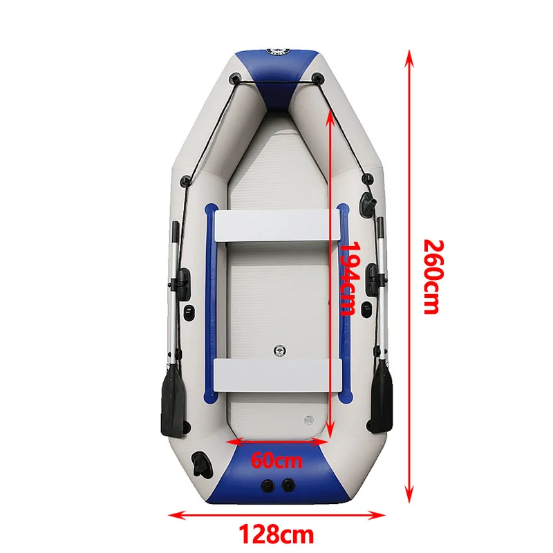 3 Layers Laminated Wear-Resistant Kayak Fishing Boats with Air Deck Set for Three Independent Air Chambers PVC Inflatable Boat