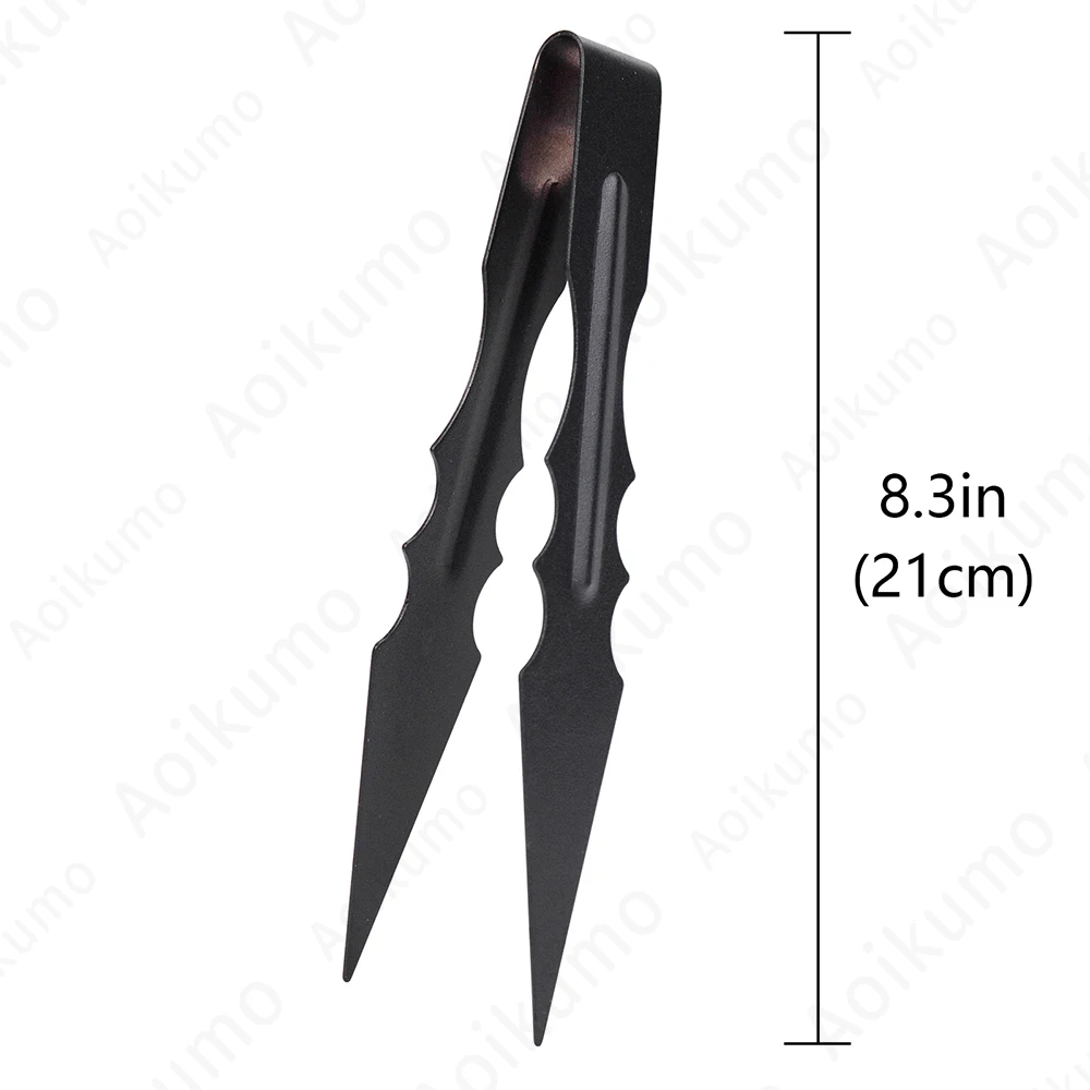 Black Hookah Shisha Charcoal  Metal Tongs Sheesha Chicha Narguile Chicha Water Pipe Tweezers Gadgets Hookah Accessories 6