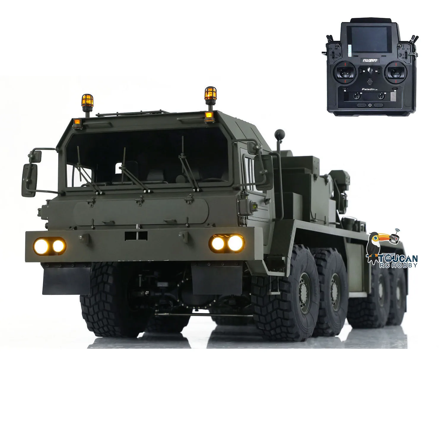 Gifts 1/14 SLT56 RC Transport Tractor Truck  Radio Control Vehicle Cars Light Sound Winch Openable Door Finished Toys TH24202 2