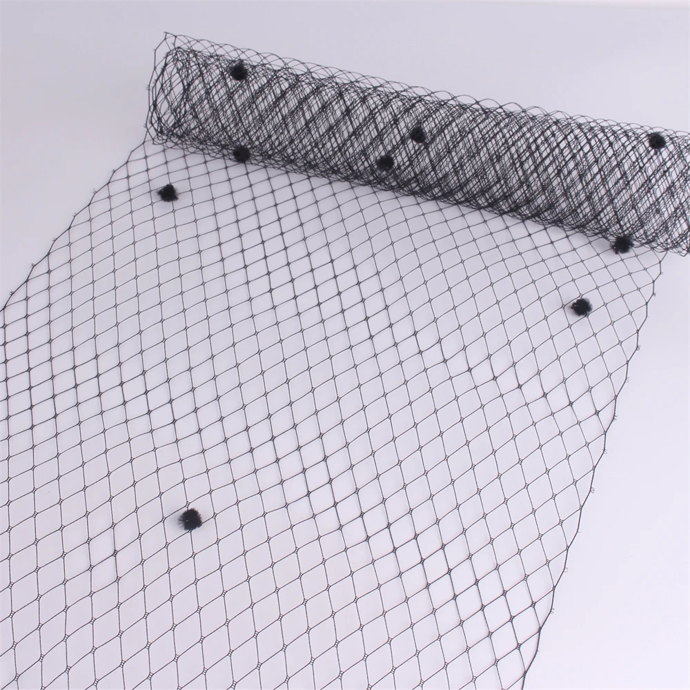 10 "25CM Dot Vogelkäfig Schleier Stoff Für Hochzeit Braut Mesh Kopfbedeckungen DIY Haar Zubehör Schleier Mode Hüte schöne Braut Netting – Detail 5