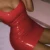 2022 Women's Bright Pink PU Leather U Neck Strap Bodycon Dresses High Waist Hip Skirt Sleeveless Night Club Bodycon Dress 10
