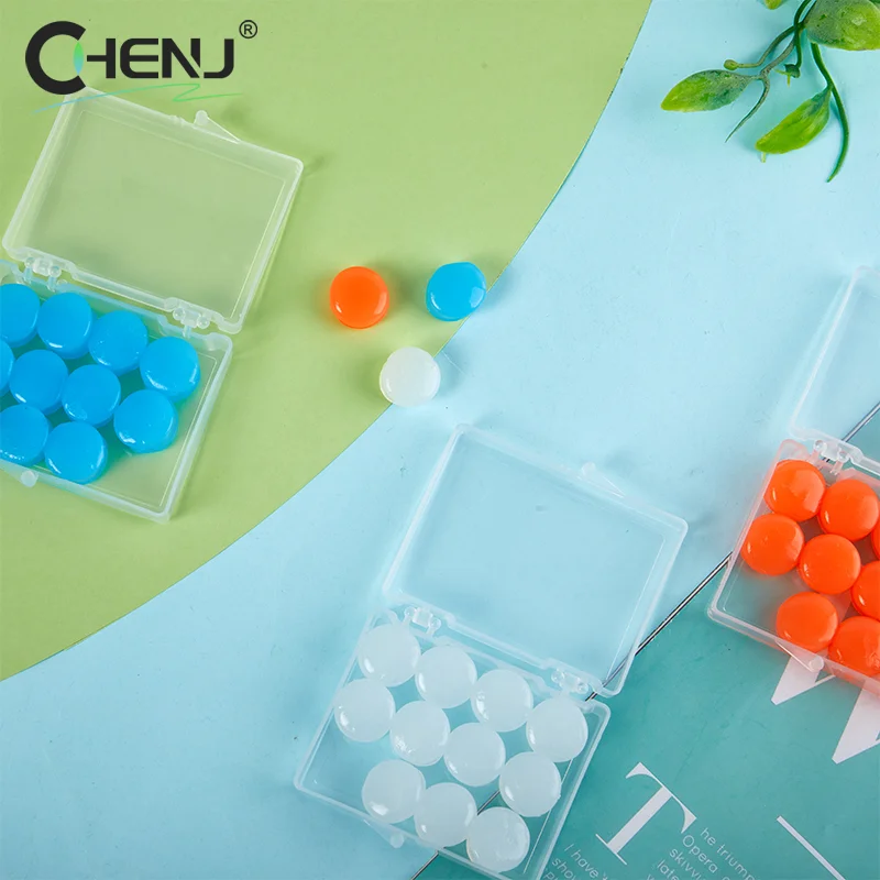 12PCS/Box Silicone Ear Plug Reusable Wax Earplugs Swimming Moldable Earplugs Noise Reduction Cancelling Sleeping Protection
