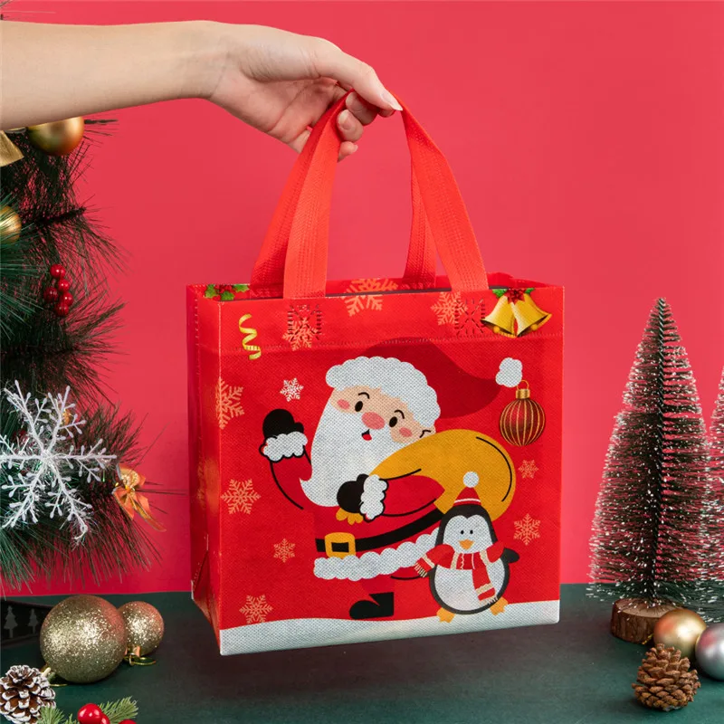 LBSISI Life 12pc Christmas Gift Bag Waterproof Non-woven Fabric