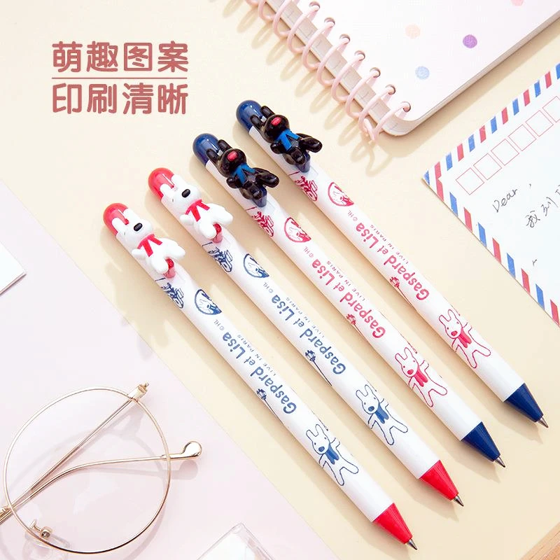 

M&G Casper & Lisa Neutral Pen Student Waterborne Pen Cute High Appearance Level Signature Pen J6801 Black 0.5mm Cute Pen