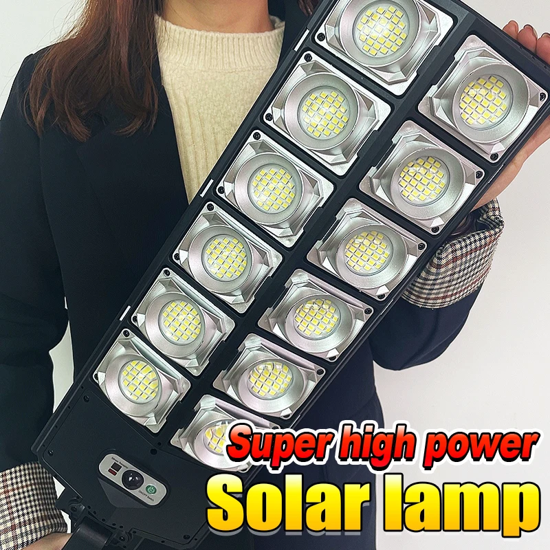 PowerfulSolarLEDLampSuperBrightOutdoorStreetLamp7800lmHigh