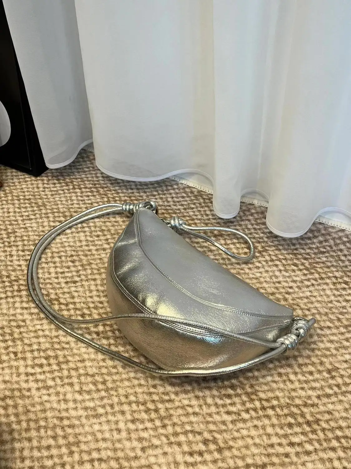 JIAERDI Retro Silver Hobos Bag Women High Street Pu Leather Casual Crossbody Bags Ladies Vintage Messenger Bag Purse 2025 Summer