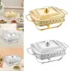Stainless Steel Chafing Dish Food Warming Tray for Banquet Wedding Dinners 4