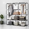 Household Multi-laye Wardrobe Dustproof Portable Large Economy Fabric Wardrobe Clothes Organizer Closet with Dustproof Cover 3