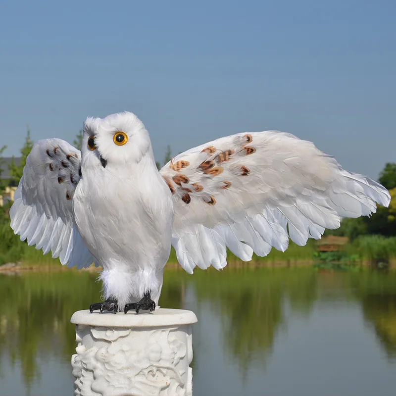 big-creative-foam-feathers-wings-owl-bird-hard-model-toy-home-garden-decoration-gift-about-32x60cm