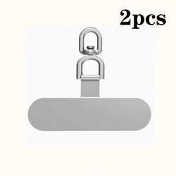 Universal Metal Phone Lanyard Set - Durable Ultra - Thin Sling Strap with Card Clip (2pcs)