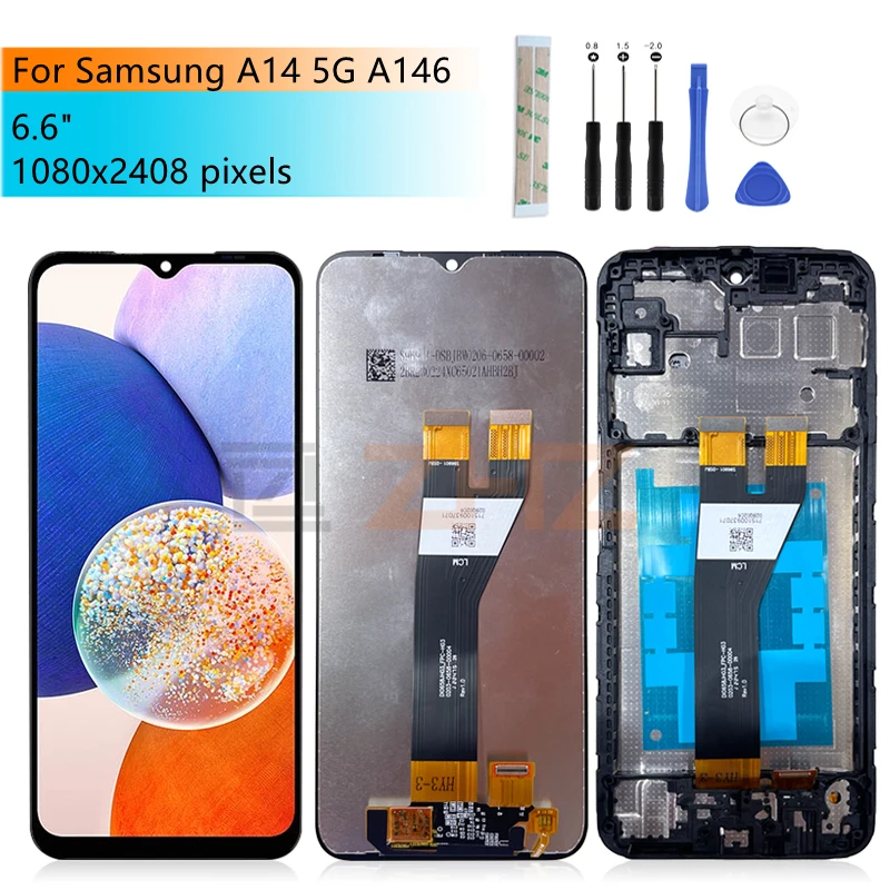 Keycode A146 Para-Samsung-Galaxy-A146-LCD-A14-5g-LCD-Display-Touch-Screen-Digitizer ...
